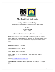 MATH 353 - Morehead State University