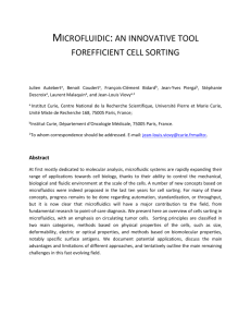microfluidic: an innovative tool forefficient cell sorting - HAL