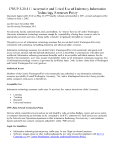 Technology Agreement - Central Washington University