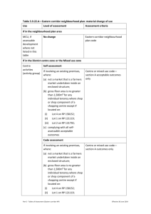 Eastern corridor neighbourhood plan