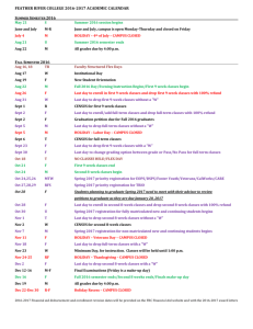 Academic Calendar 2016-2017