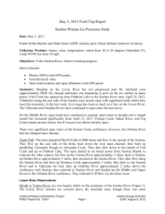 Field Trip Report Susitna-Watana Ice Processes Study May 5, 2013