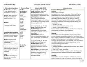 Essential Questions Vocabulary Content & Skills Assessments