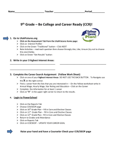 9th grade CCR assignment sheet 2016-2017