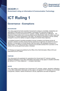 ICT Ruling 1 - Exemptions (Word, 800KB)