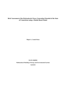 CT Hydroelectric Power Generation Assessment