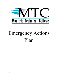 Emergency Actions Plan - Moultrie Technical College