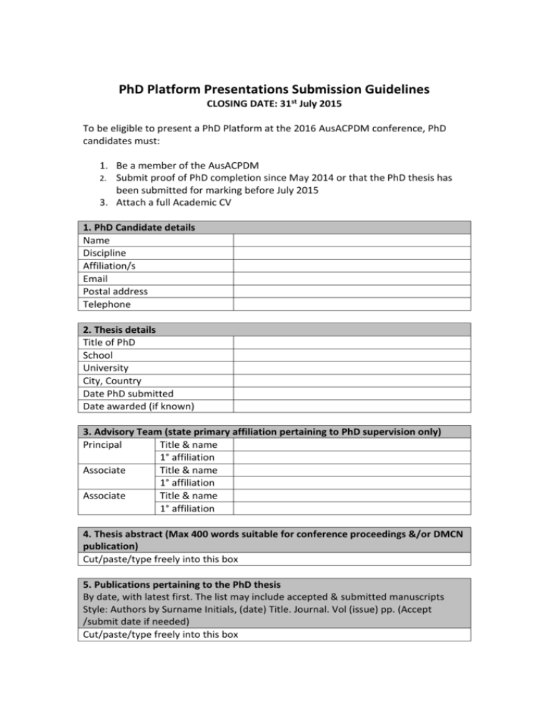 phd submission form du