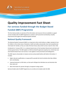 Quality Improvement Fact Sheet - Department of Social Services