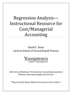 Regression Analysis--2014 AAA Annual Meeting (ATL)