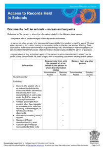 Documents held in schools - access and requests