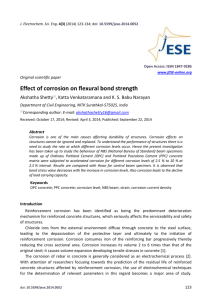 Effect of corrosion on flexural bond strength