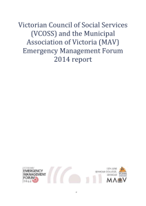 VCOSS MAV Emergency Management Forum report