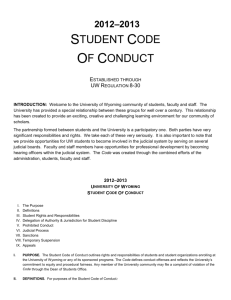 UW Student Code of Conduct