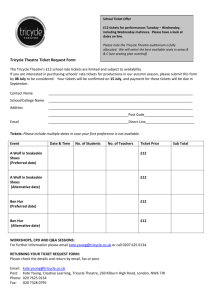 Schools Ticket Request Form