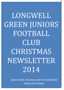 Christmas Newsletter - Longwell Green Sports JFC