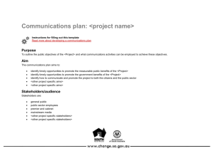 Communications plan DOCX - Office for the Public Sector