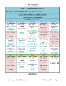CVS Male B schedule