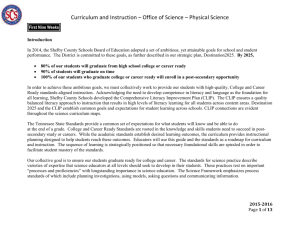 Curriculum and Instruction * Office of Science * Physical Science