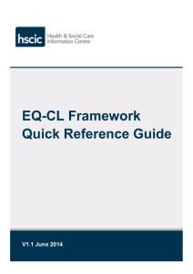 EQ-CL Quick Reference Guide - Health & Social Care Information