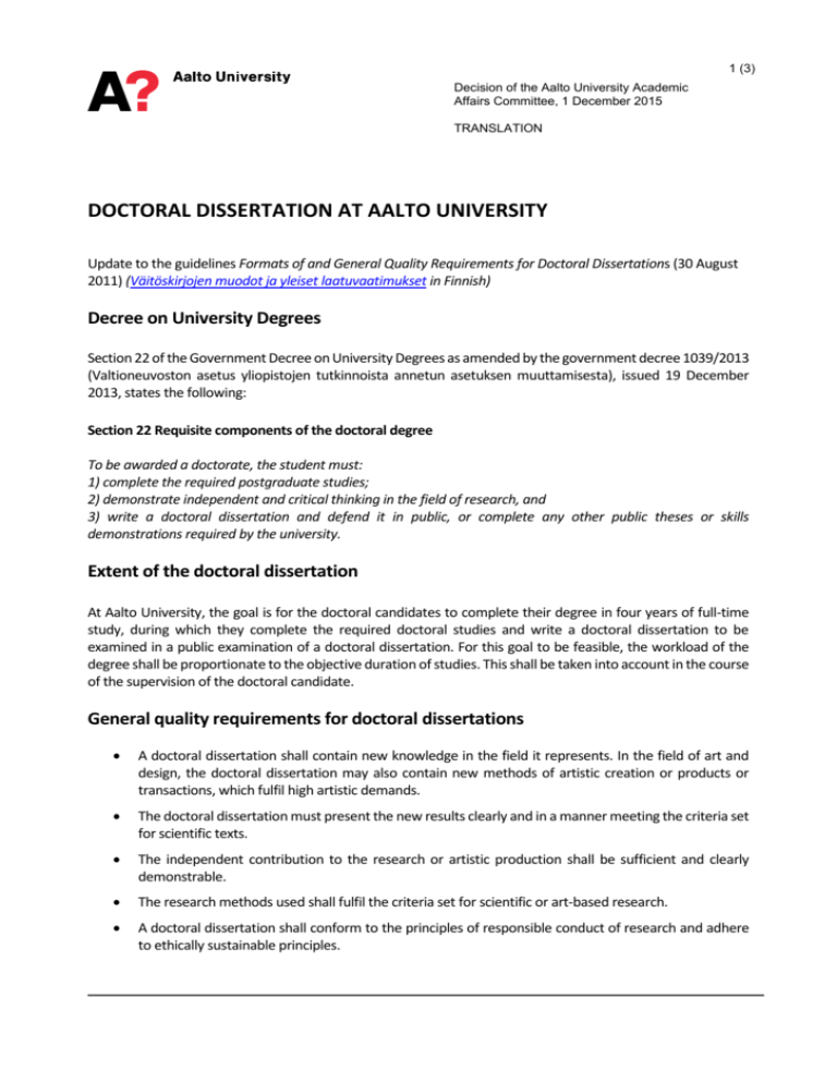 doctoral thesis aalto university