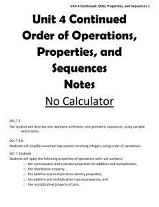 sequence	multiplication