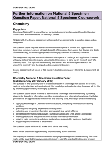 Chemistry National 5 Specimen Question Paper