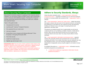 Securing Your Computer Get Started - Center