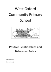 Positive Relationships and Behaviour Policy