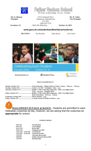 Newsletter 4 - October 16, 2015 - Greater Saskatoon Catholic Schools