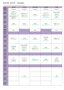 IGCSE 2016 Estelle - Courtney College