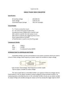 Single Phase SEMICONVETER