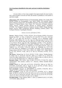 List of Geodia specimens.