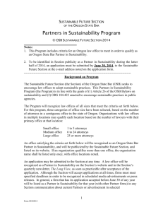 Partners in Sustainability Program