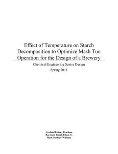 Effect of Temperature on Starch Decomposition