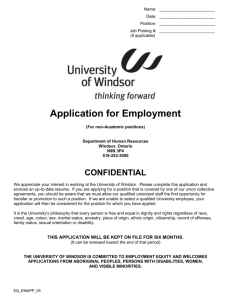 Application for Employment (non-academic
