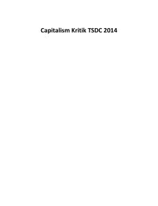 Capitalism Kritik TSDC 2014