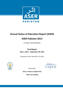 FOSI-ASER_RTE 2013 (draft 1-full report) - Idara-e-Taleem