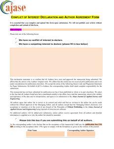 cover letter & declaration form - Asian Journal of Applied Science