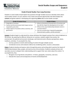 Sample Scope and Sequence - Louisiana Department of Education