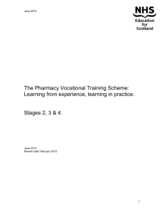 The Pharmacy Vocational Training Scheme: Learning from