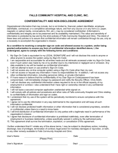 Confidentiality and non-disclosure agreement.doc