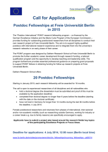Call for Applications - Freie Universität Berlin