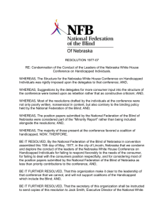 Resolution 1977-07 - National Federation of the Blind of