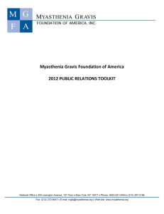 2012 Media Toolkit FINAL - Myasthenia Gravis Foundation of