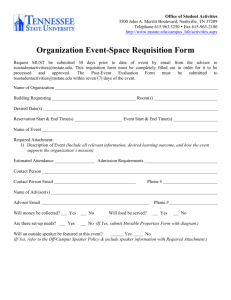 Organization Event-Space Requisition Form
