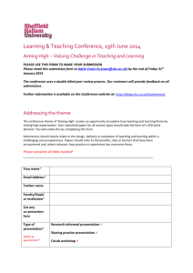 Learning & Teaching Conference, 19th June 2014