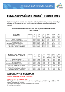 2nd Term Fees and Time Table 2014