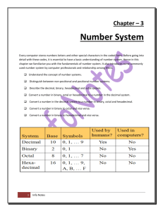 Chapter 4 - Number system