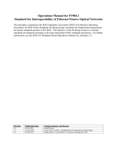 Working Group Meetings - IEEE 1904 Access Networks Working